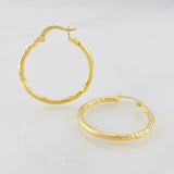Hoop Earrings Megan 1.85g / 1 1/4 in 18K Yellow Gold