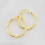Hoop Earrings Megan 1.85g / 1 1/4 in 18K Yellow Gold