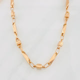 Rustic Barrel Chain 12.75g / 24 in / 4.4mm Rose Gold 18K