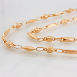 Rustic Barrel Chain 12.75g / 24 in / 4.4mm Rose Gold 18K
