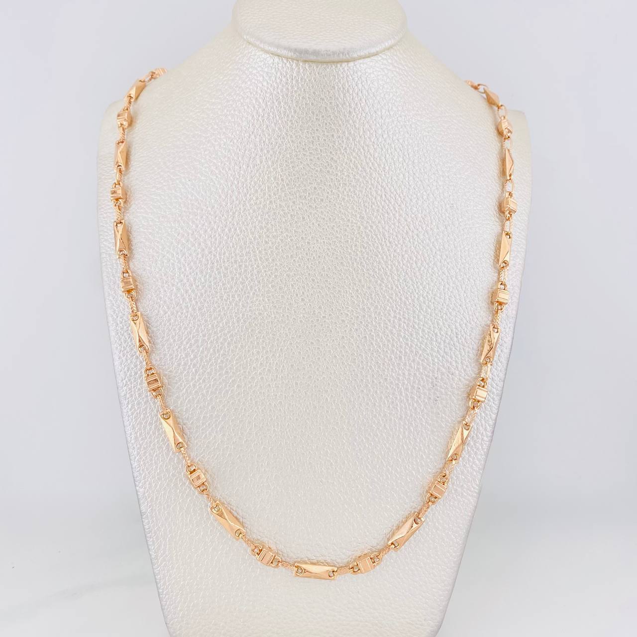 Rustic Barrel Chain 12.75g / 24 in / 4.4mm Rose Gold 18K