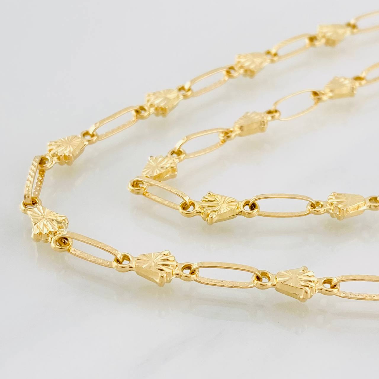 Rustic Crown Chain 9.3g / 24 in / 4.95mm Yellow Gold 18K