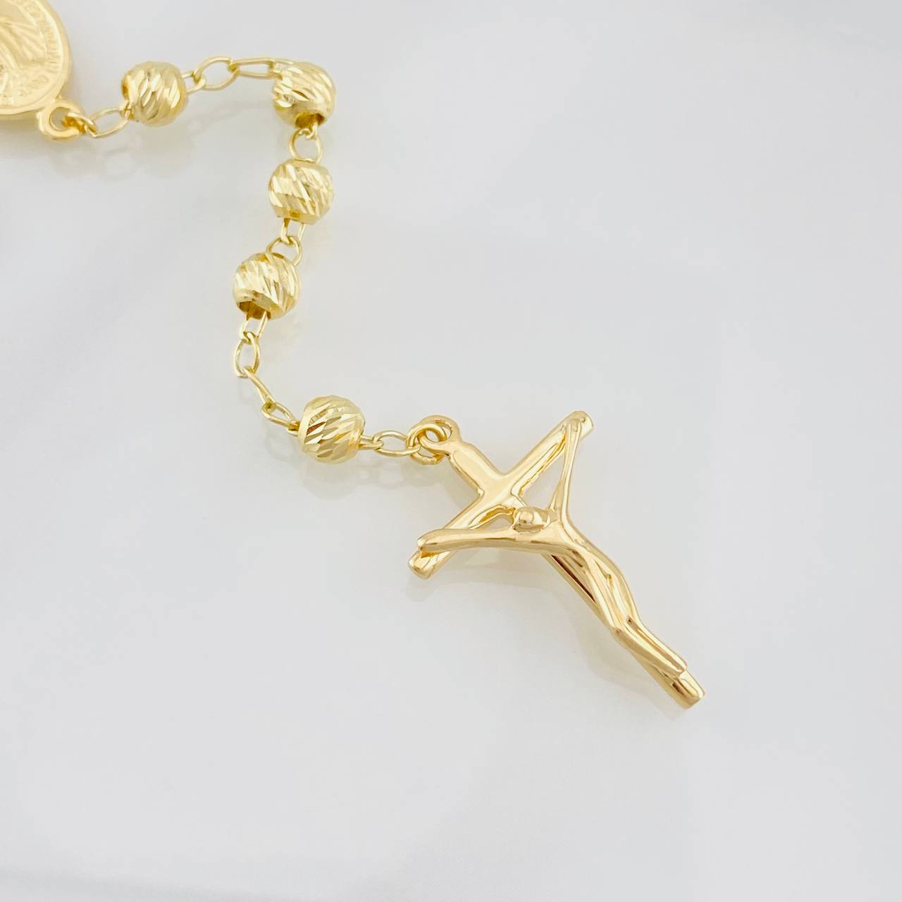 Rosario Virgen Milagrosa 10.4g / 24 in / 4mm Oro Amarillo 18K
