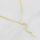 Rosario Virgen Milagrosa 6.5g / 22 in / 3mm Oro Amarillo 18K