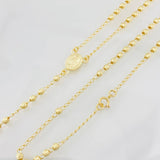 Rosario Virgen Milagrosa 6.5g / 22 in / 3mm Oro Amarillo 18K