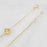 Bracelet Adjustable Clover Drawer 3.55g / 7 in - 6 1/4 in / 1.56mm 18K Yellow Gold