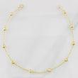 Espiga Beads Anklet 2.25g / 9 1/2 in / 4mm 18K Yellow Gold