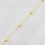 Espiga Beads Anklet 2.2g / 9 3/4 in / 4mm 18K Yellow Gold