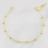 Bracelet Denario Miraculous Virgin 3.1g / 7 3/4 in / 4mm 18K Yellow Gold