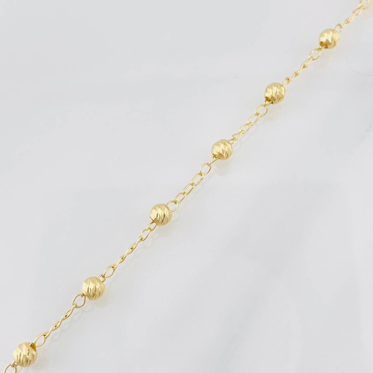 Bracelet Denario Miraculous Virgin 3.1g / 7 3/4 in / 4mm 18K Yellow Gold