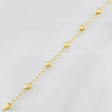 Bracelet Denario Miraculous Virgin 3.1g / 7 3/4 in / 4mm 18K Yellow Gold