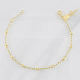 Bracelet Denario Miraculous Virgin 2.3g / 8 in / 3mm 18K Yellow Gold