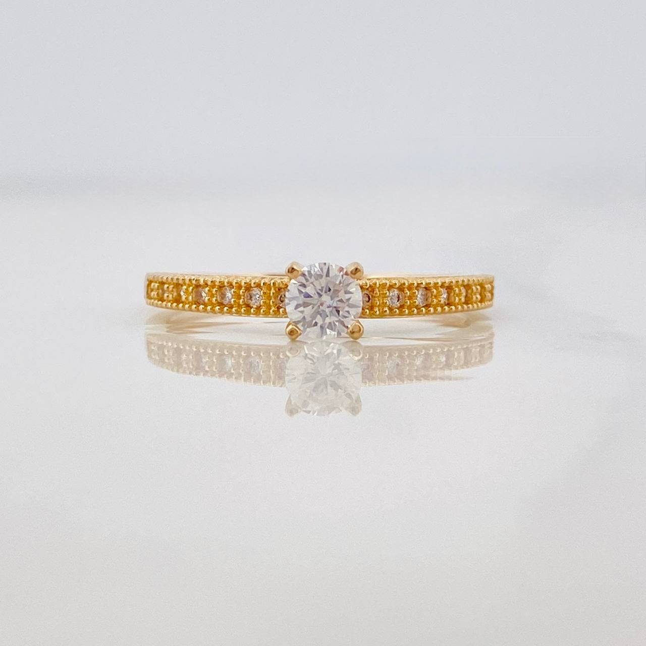 Solitaire Churumbela Ring 1.85g / T7 Yellow Gold 18K