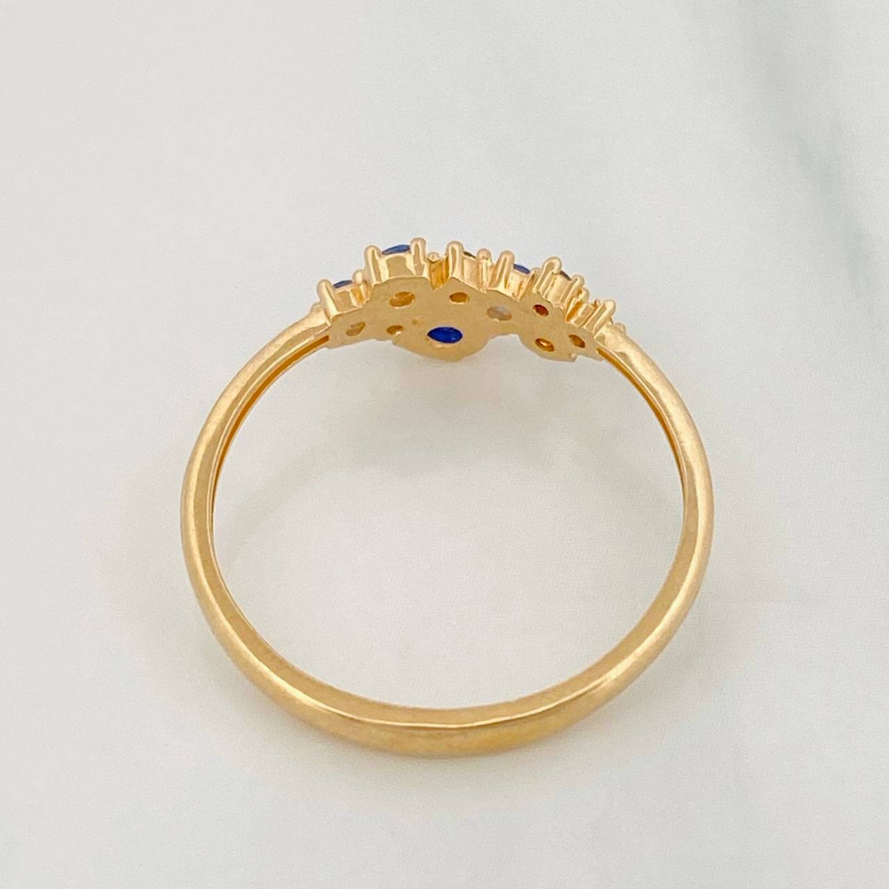 Anillo Circulos 1.9g / T7 1/4 Oro Amarillo 18K