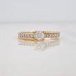 Anillo Solitario Churumbela 2.1g / T7 Dos Oros Amarillo Blanco 18K