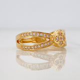 Anillo Trebol Cruzado 3.25g / T5 1/2 Oro Amarillo 18K