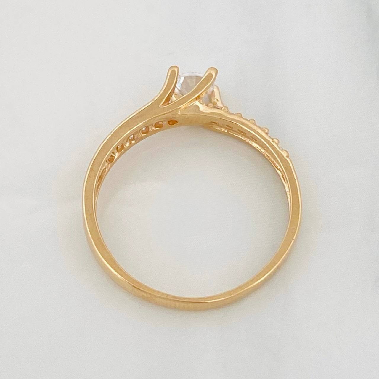 Solitaire Churumbela Ring 1.95g / T6 1/2 Yellow Gold 18K