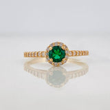 Anillo Halo 2.15g / T6 3/4 Oro Amarillo 18K