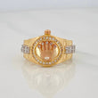 Anillo Corona Correa 7g / T8 3/4 Tres Oros 18K