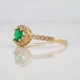 Anillo Halo Circulo 1.9g / T6 1/2 Oro Amarillo 18K