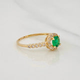 Anillo Halo Circulo 1.9g / T6 1/2 Oro Amarillo 18K