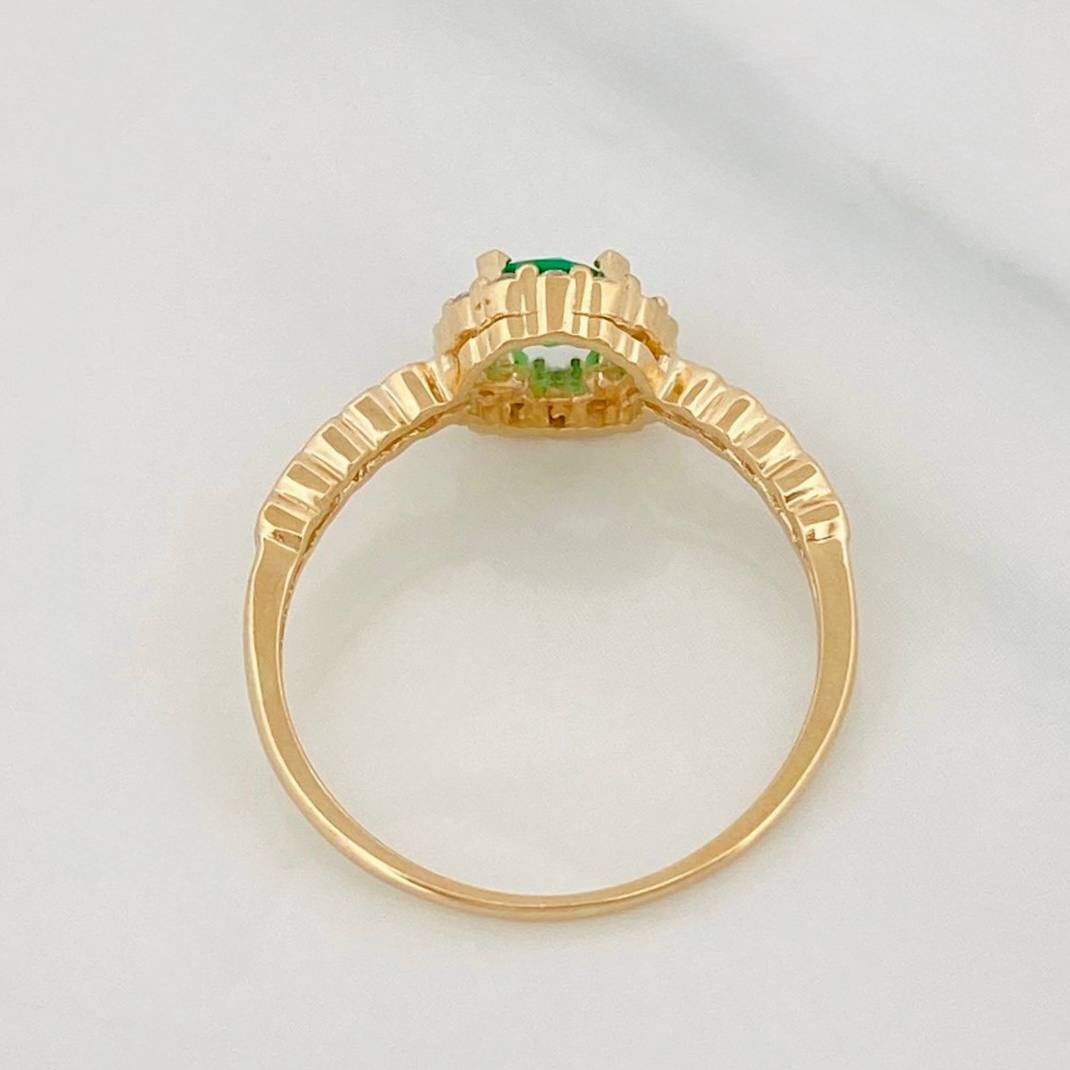 Anillo Halo Circulo 1.9g / T6 1/2 Oro Amarillo 18K