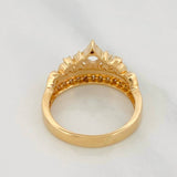 Anillo Corona 3.95g / T6 1/4 Dos Oros Amarillo Blanco 18K