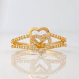 Anillo Corazones 2.9g / T8 Oro Amarillo 18K