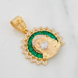 Dije Rostro de Cristo 7.2g / 1 1/4 in Dos Oros Amarillo Blanco 18K