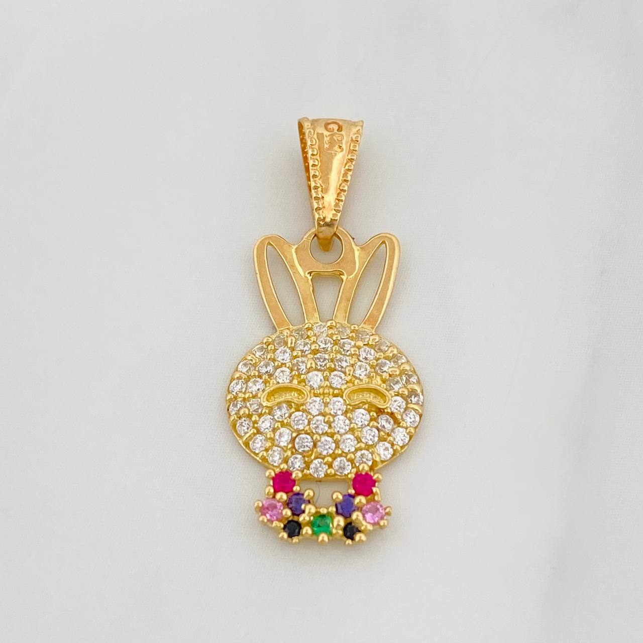 Dije Rostro Conejo 1.35g / 1 in Oro Amarillo 18K
