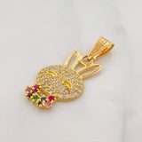 Dije Rostro Conejo 1.35g / 1 in Oro Amarillo 18K