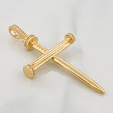 Dije Cruz Clavo 6.05g / 2 1/4 in Oro Amarillo 18K