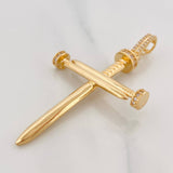 Dije Cruz Clavo 6.05g / 2 1/4 in Oro Amarillo 18K