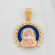 Dije Rostro de Cristo 7.55g / 1 1/2 in Tres Oros 18K