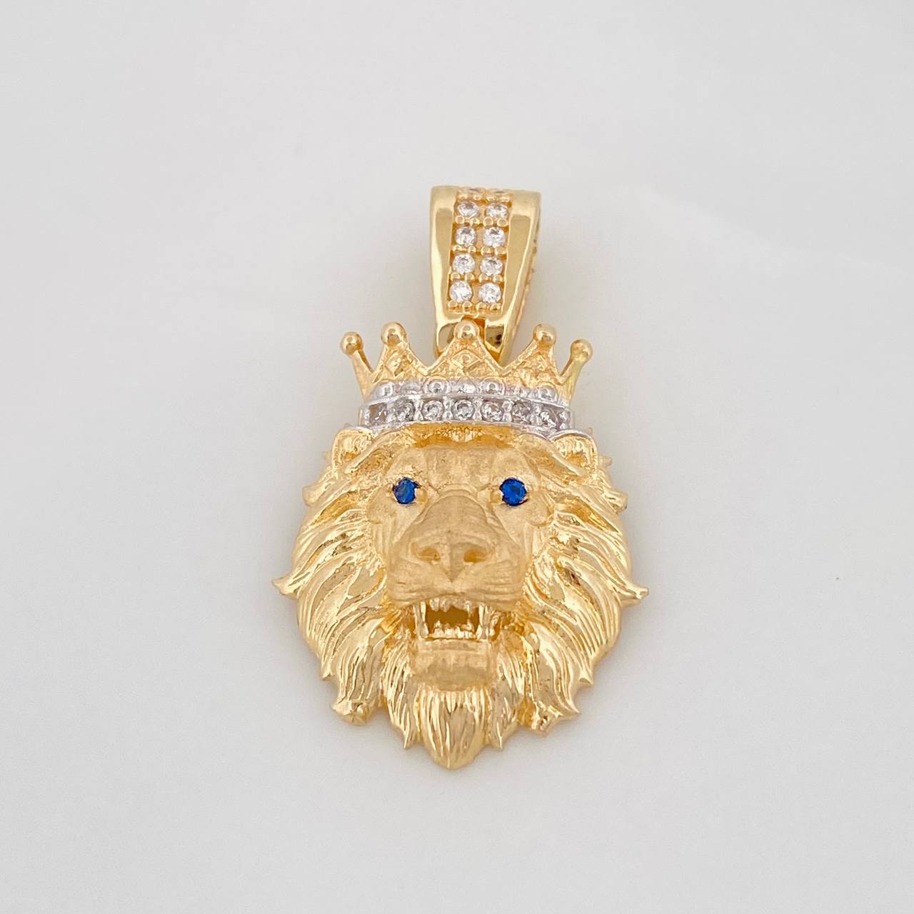 Pendant Lion Crown 3.6g / 1 in Two-Tone Yellow White Gold 18K
