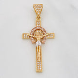 Dije Cruz Cristo 4.4g / 1 3/4 in Tres Oros 18K