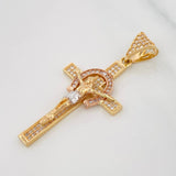 Dije Cruz Cristo 4.4g / 1 3/4 in Tres Oros 18K