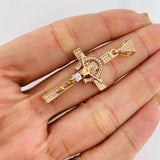 Dije Cruz Cristo 4.4g / 1 3/4 in Tres Oros 18K