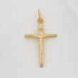 Christ Cross Pendant 2.3g / 1 1/2 in Two Yellow White Golds 18K