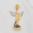 Pendant Saint Michael Archangel 6.4g / 2 in Three Golds 18K