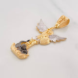 Pendant Saint Michael Archangel 6.4g / 2 in Three Golds 18K