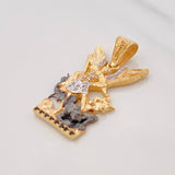 Pendant Saint Michael the Archangel 4.45g / 1 1/4 in Three Golds 18K