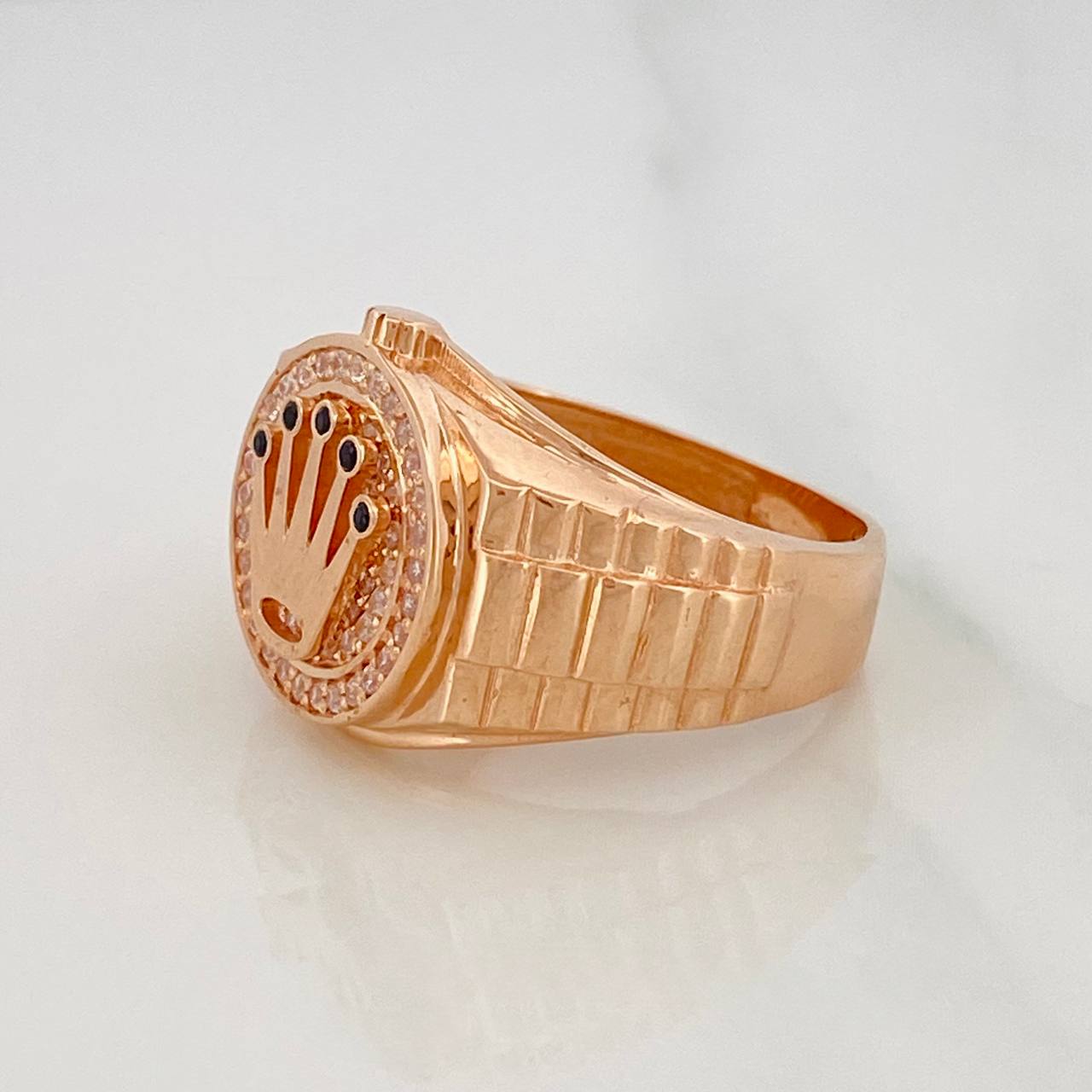 Anillo Corona 11.3g / T10 3/4 Oro Rosa 18K