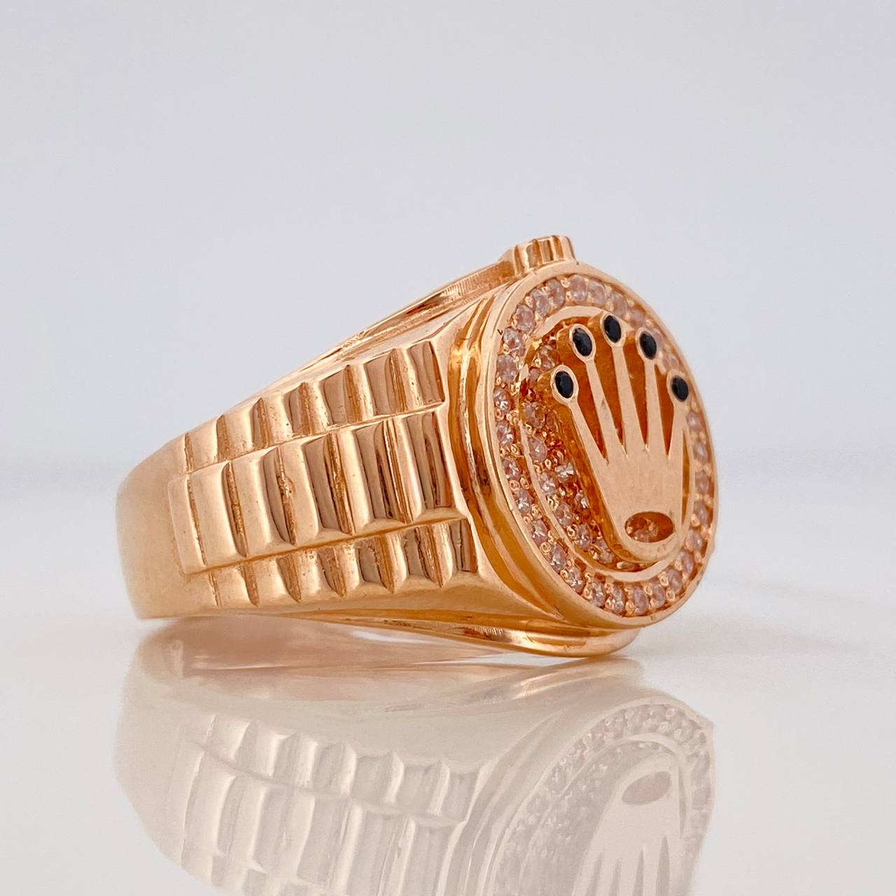 Anillo Corona 11.3g / T10 3/4 Oro Rosa 18K