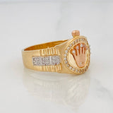 Anillo Corona 7.05g / T10 3/4 Tres Oros 18K