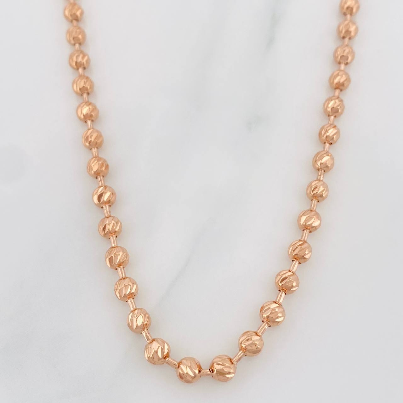 Cadena Militar 18.3g / 20 in / 4mm Oro Rosa 18K