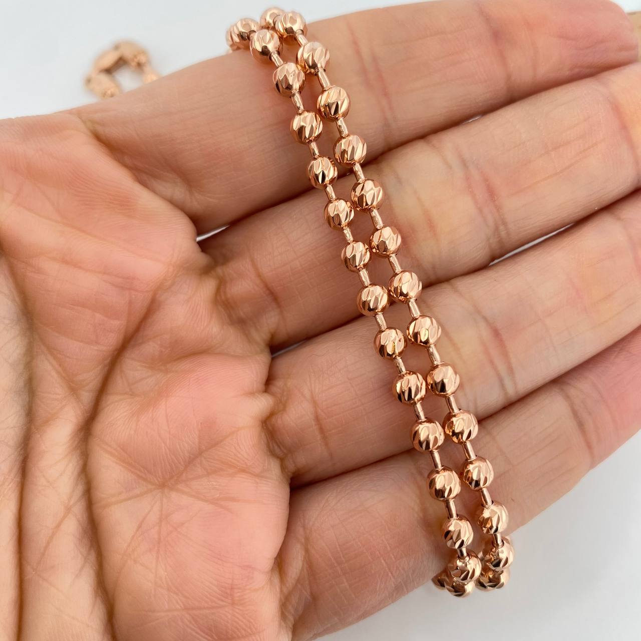 Cadena Militar 18.3g / 20 in / 4mm Oro Rosa 18K