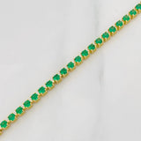 Pulso Tenis 4g / 6 in / 2.2mm Oro Amarillo 18K