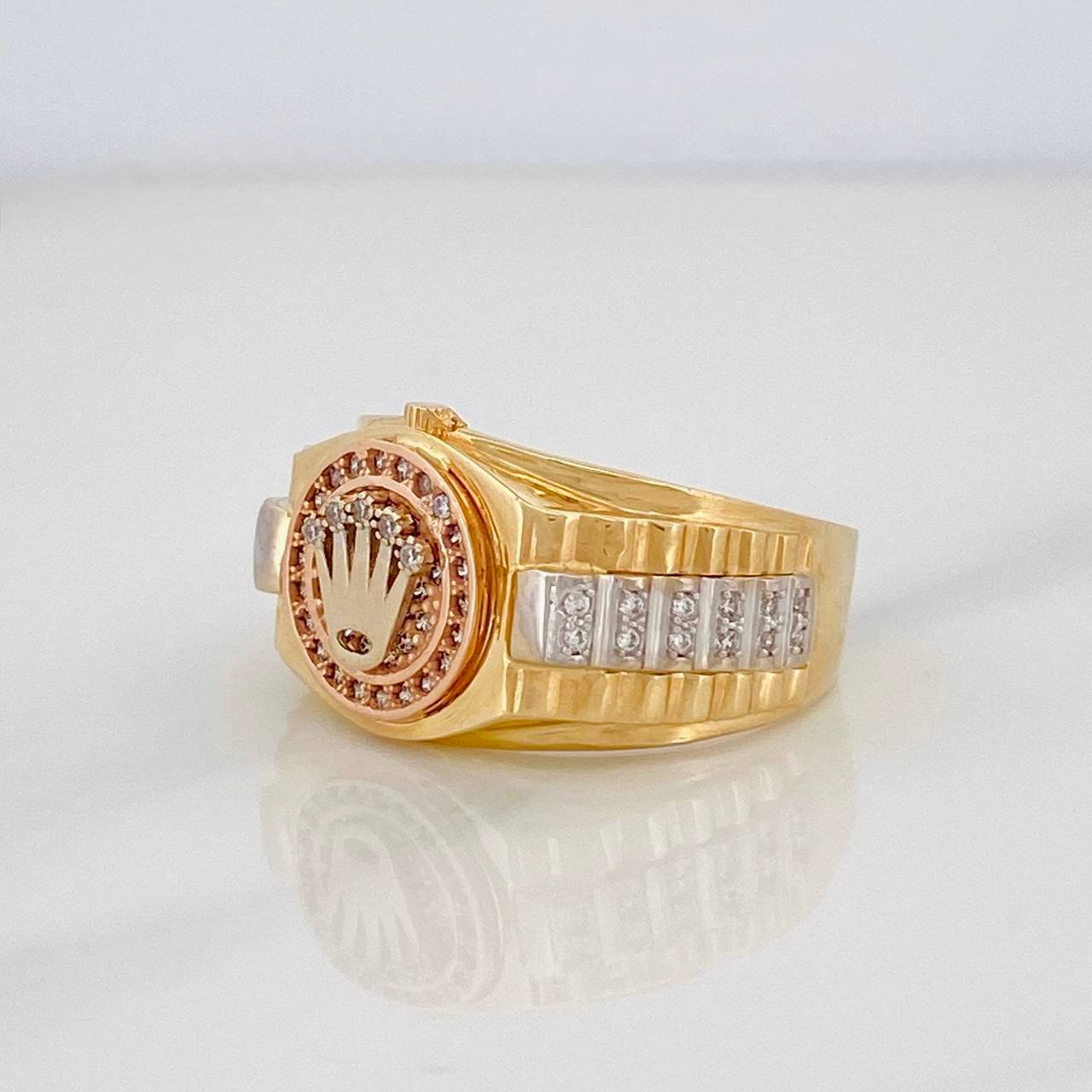 Anillo Correa Corona 8.6g / T9 1/2 Tres Oros 18K
