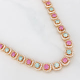 Tennis Chain Moissanites 2.665 cts Diamonds 1.040 pts 76.05g / 22 in / 7.36mm 18K Rose Gold